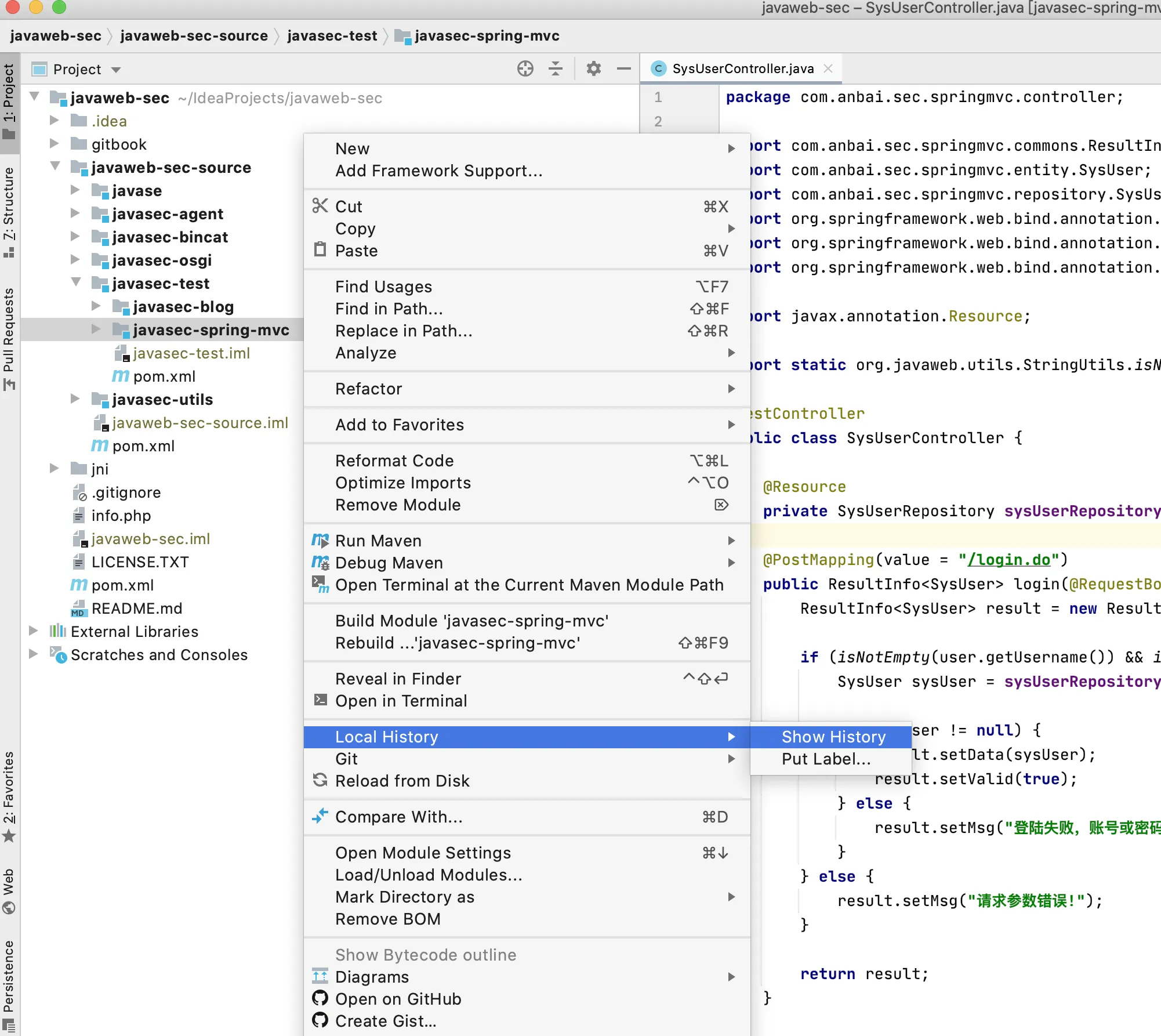 Java Web安全之Java代码审计-IntelliJ IDEA技巧