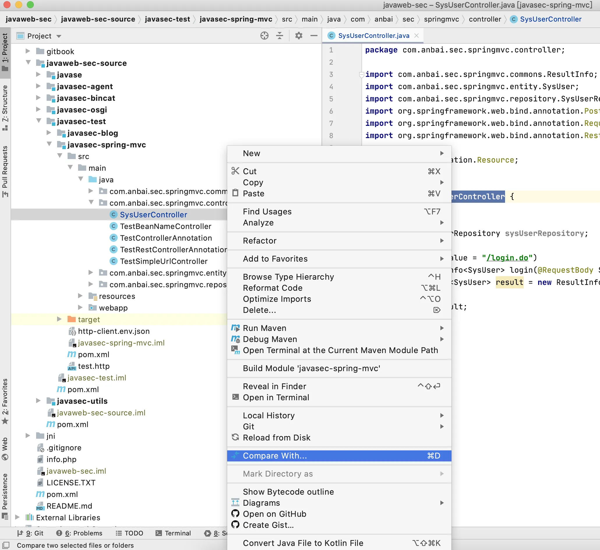 Java Web安全之Java代码审计-IntelliJ IDEA技巧
