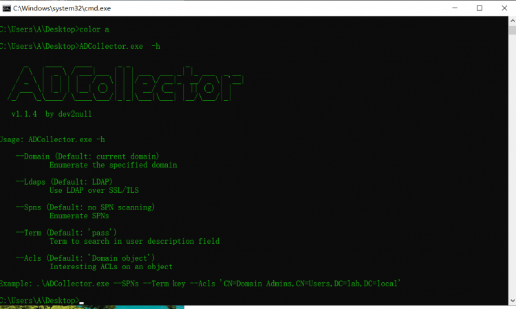 ADCollector从域环境中提取有价值信息以进行攻击和防御的工具