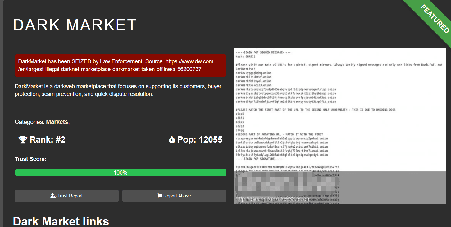 Darknet Links Markets