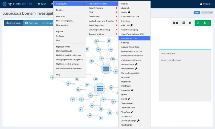 spiderfoot自动化开源网络情报搜集工具(OSINT)