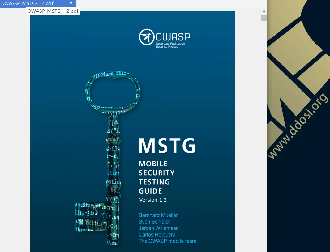 OWASP移动安全测试指南手册MSTG|owasp-mstg v1.2