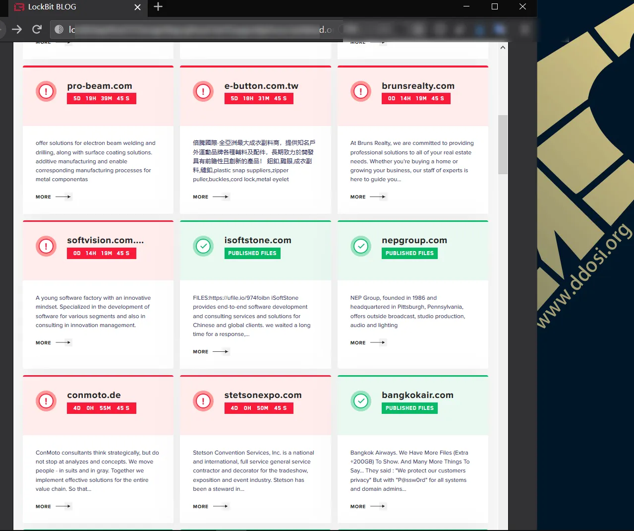 曼谷航空公司被Lockbit勒索软件攻击 103GB数据泄露
