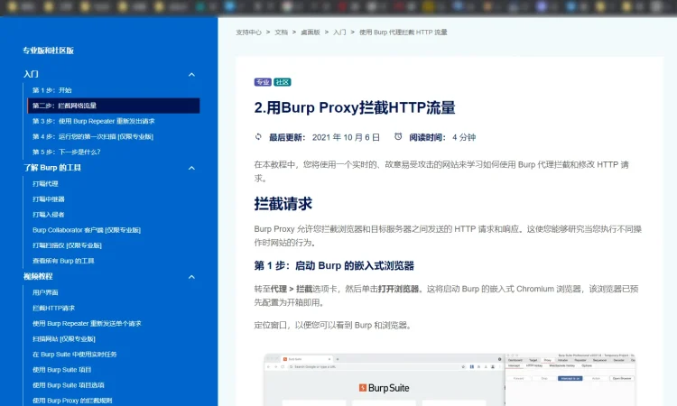Burp Suite官方使用文档|指导说明书2021年10月已更新