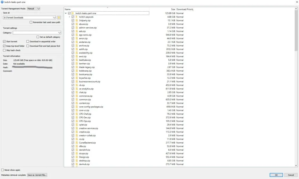 由于服务器配置错误Twitch 125GB数据和源代码泄漏