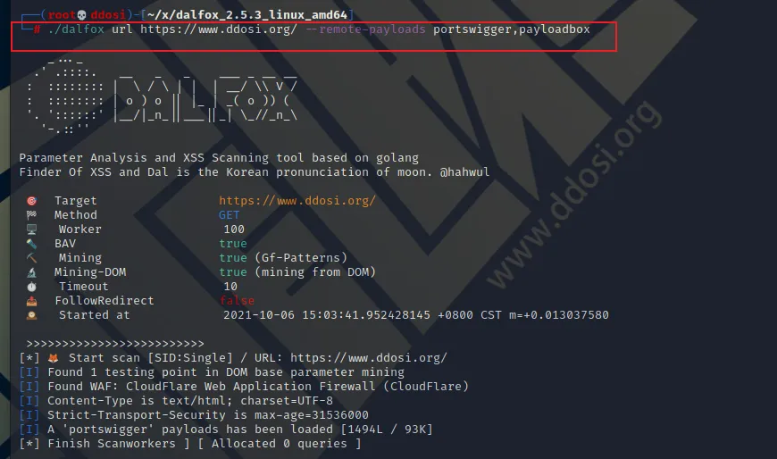 dalfox 基于golang的参数分析型XSS漏洞扫描工具
