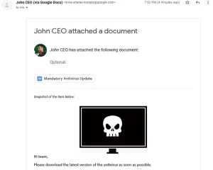 滥用Google Drive的电子邮件功能进行钓鱼
