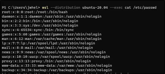 使用WSL2对Windows进行持久性控制