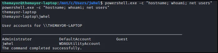 使用WSL2对Windows进行持久性控制