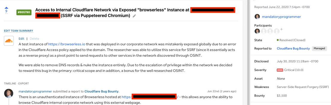 Cloudflare宣布漏洞赏金计划公开启动