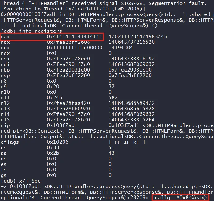 ClickHouse数据库系统RCE和dos漏洞CVE-2021-43304