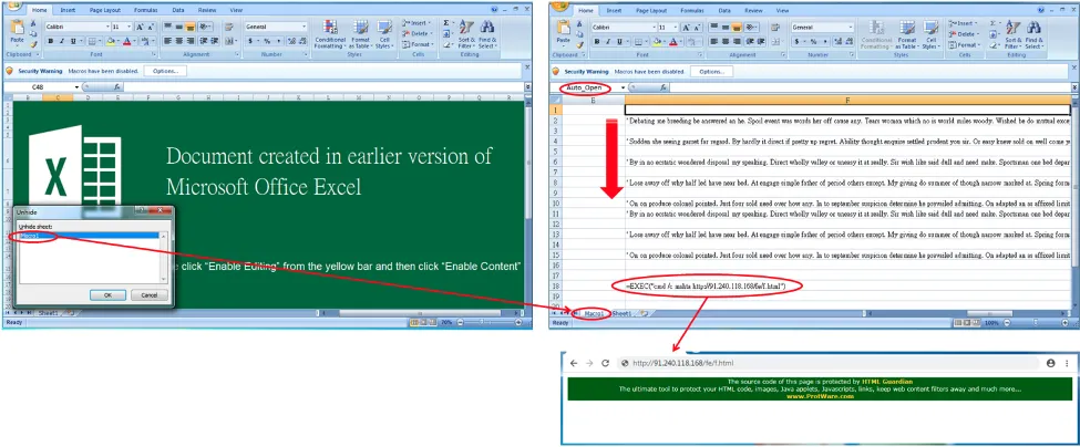 Emotet使用恶意Excel和word电子邮件进行钓鱼攻击
