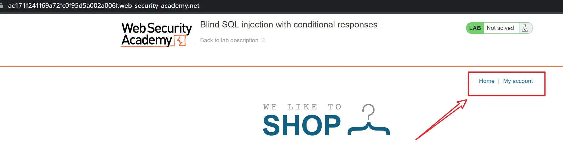 portswigger lab Blind SQL injection sql盲注