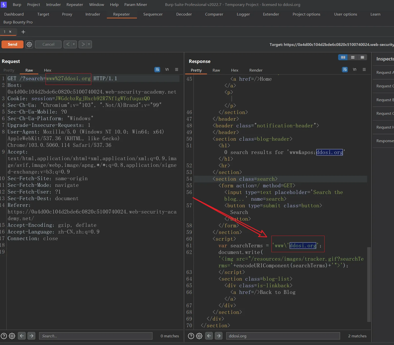 portswigger xss lab 跨站脚本漏洞利用靶场二