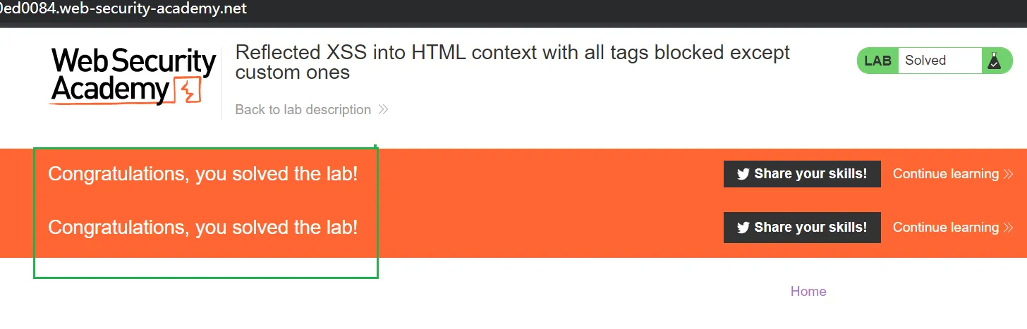 portswigger xss lab 跨站脚本漏洞利用靶场二