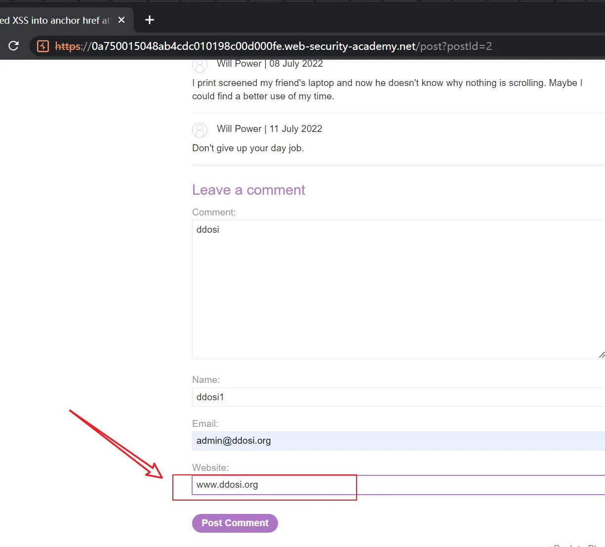 portswigger xss lab 跨站脚本漏洞利用靶场二