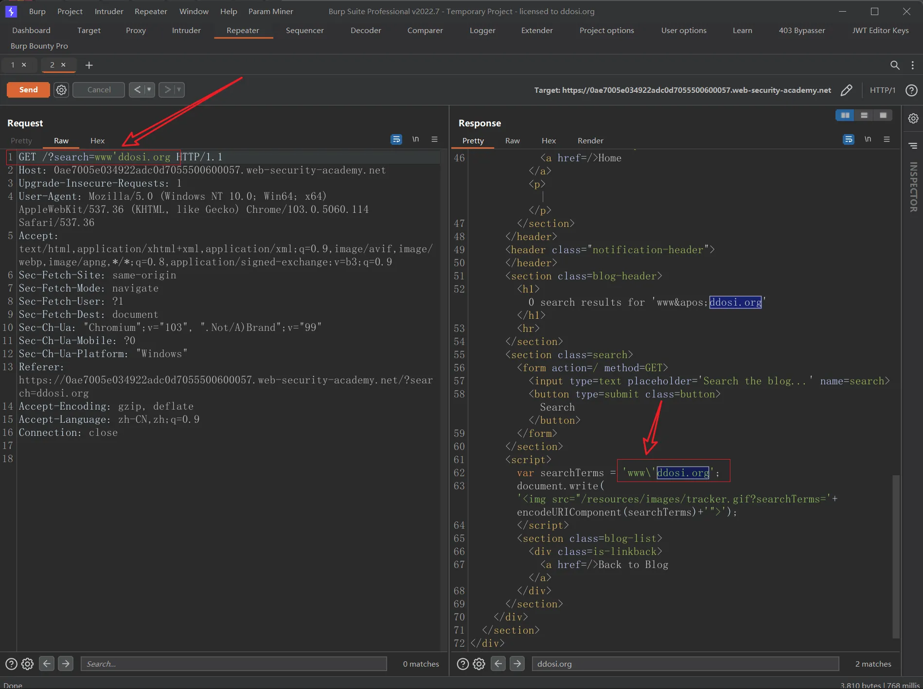 portswigger xss lab 跨站脚本漏洞利用靶场二
