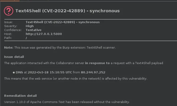 text4shell CVE-2022-42889 poc