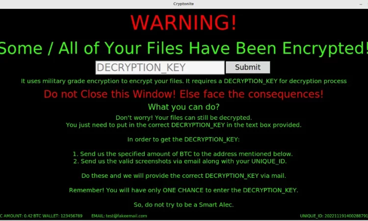 Ransomware Roundup : Cryptonite勒索软件