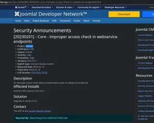 CVE-2023-23752 POC Joomla! 未授权访问漏洞