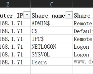 FindUncommonShares 快速查找AD域中的共享