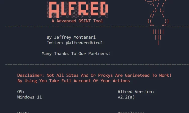 alfred 社交媒体帐户OSINT工具