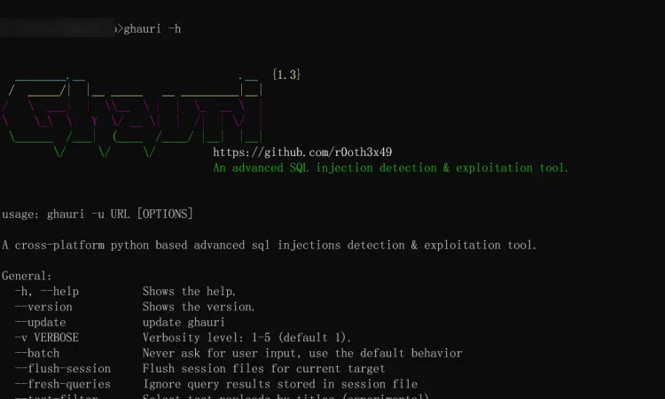 ghauri 跨平台自动检测并利用 SQL 注入漏洞的工具