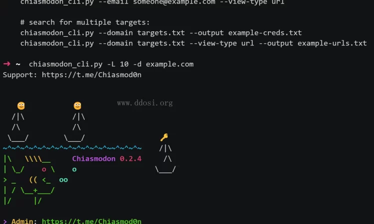 chiasmodon 一款目标域开源情报收集工具 OSINT