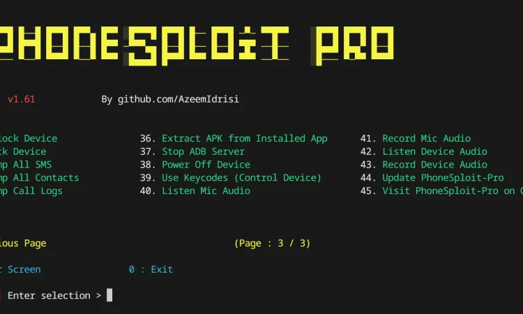 PhoneSploit Pro 远程攻击启用了adb的Android 设备