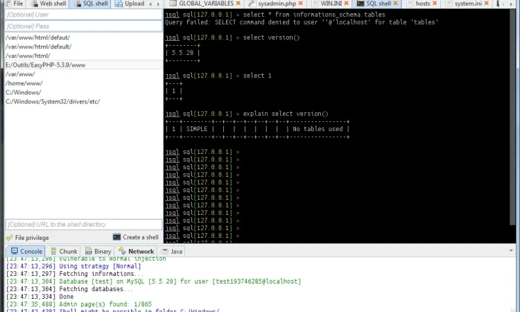 jSQL Injection 自动化SQL注入工具
