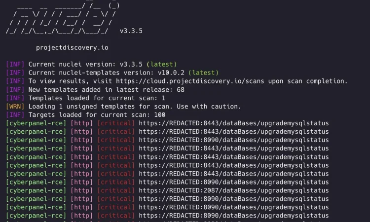 nuclei template poc | CyberPanel Remote Code Execution