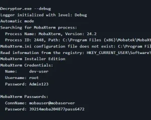 MobaXtermDecryptor MobaXterm 密码提取工具