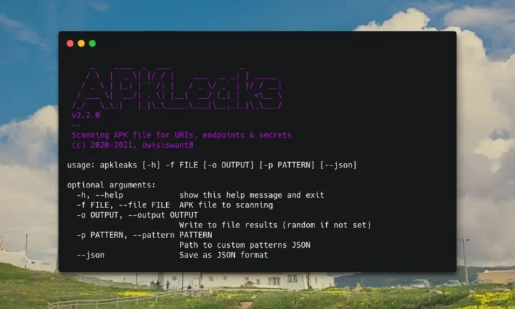 apkleaks 扫描APK文件中的URI端点和敏感信息
