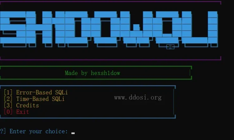 Sh1dowQLI 基于Python的SQL注入漏洞扫描器
