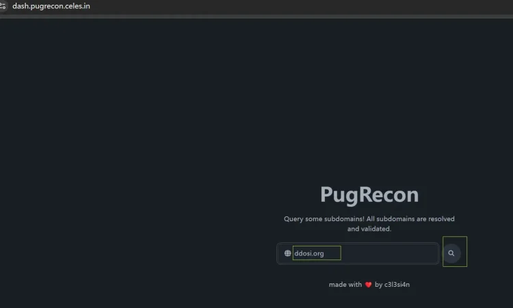 PugRecon 在线搜索子域名列表 Subdomain Search