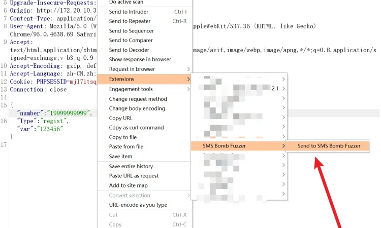 SMS_Bomb_Fuzzer - Burp suite 短信轰炸辅助绕过插件