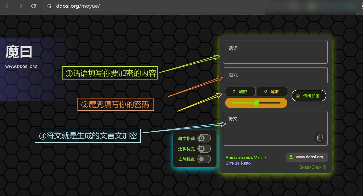Abracadabra 魔曰 文言文加密